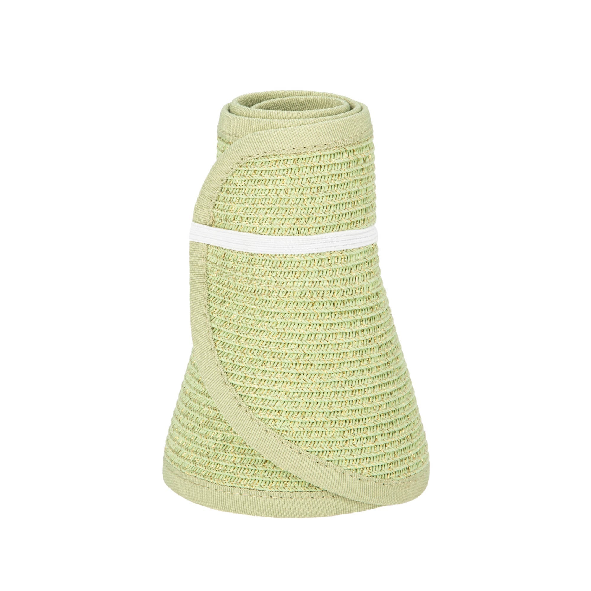Shimmer Ultrabraid Mini Roll Up Visor with Gold Lurex - Stylish Hair Accessory for Women, Perfect for Beach, Pool, and Summer Outdoor Activities