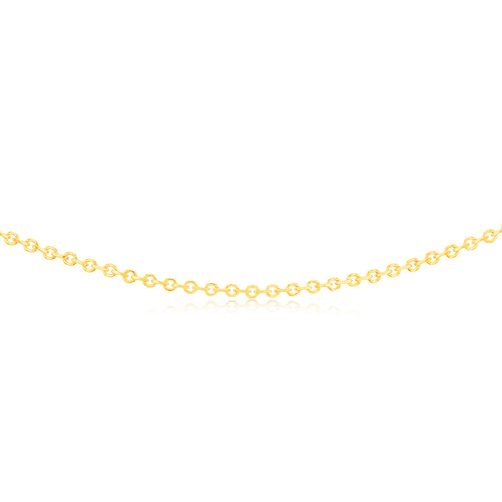 9ct Yellow Gold Belcher Chain 45cm - Elegant & Durable Jewelry for Women, Perfect for Everyday Wear & Special Occasions