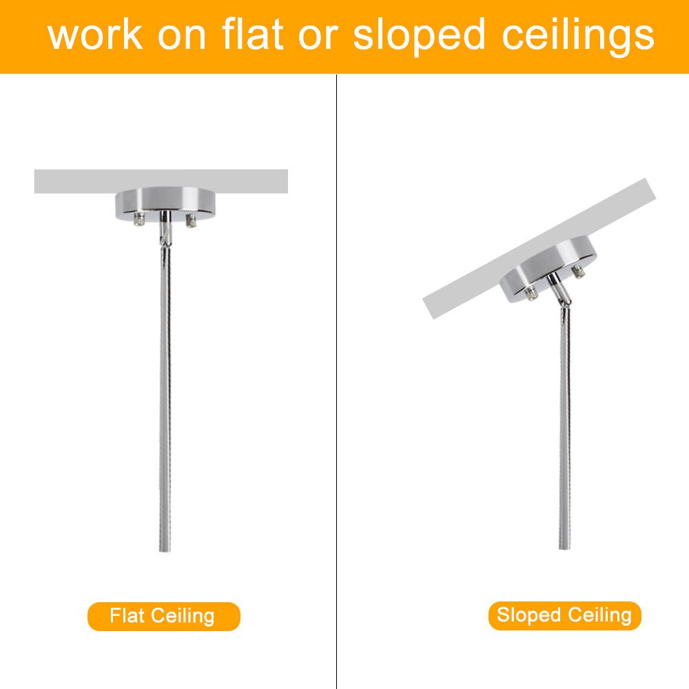 DLLT 3-Light Adjustable Semi Flush Mount Ceiling Fixture - 20