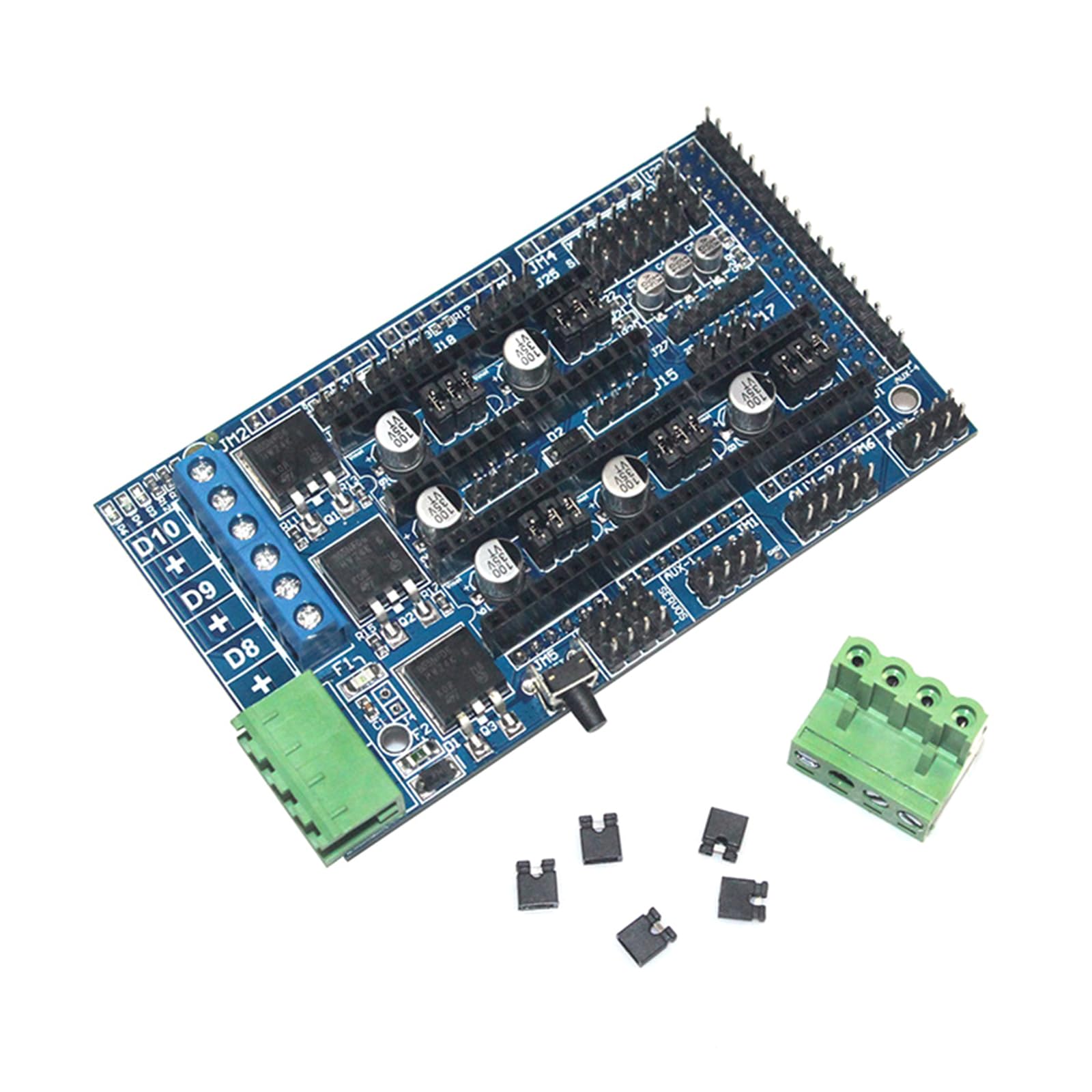 RAMPS 1.4/1.5/1.6 Compatible 3D Printer Control Board - High Performance Controller for RepRap, Anet, Creality 3D Printers - Perfect for DIY 3D Printing Projects and Repairs