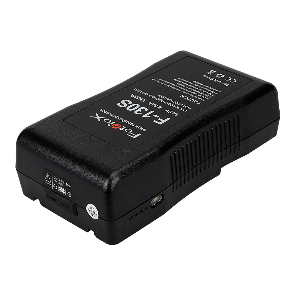 Fotodiox Dual Position 14.8V V Mount Battery Charger Kit with 2 Li-Ion Batteries - Power Supply Stand with XLR DC Output for Fotodiox Pro, FlapJack & Factor Series LED Lights - Perfect for Studio Lighting & On-Location Video Production