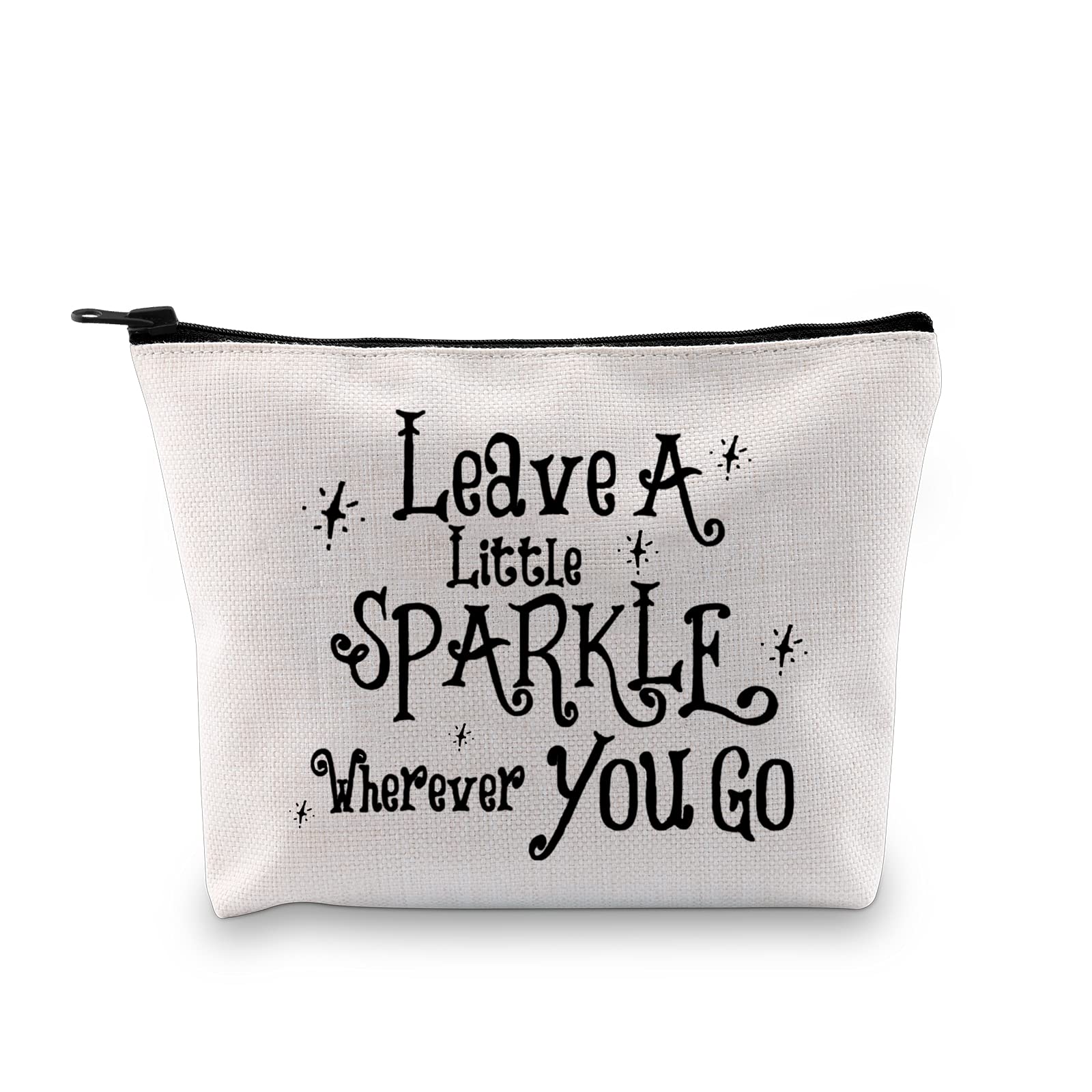 Sparkle Cosmetic Bag - Stylish Travel Makeup Organizer with Inspirational Quote, Perfect Gift for Women | Great for Travel, Gym & Everyday Use