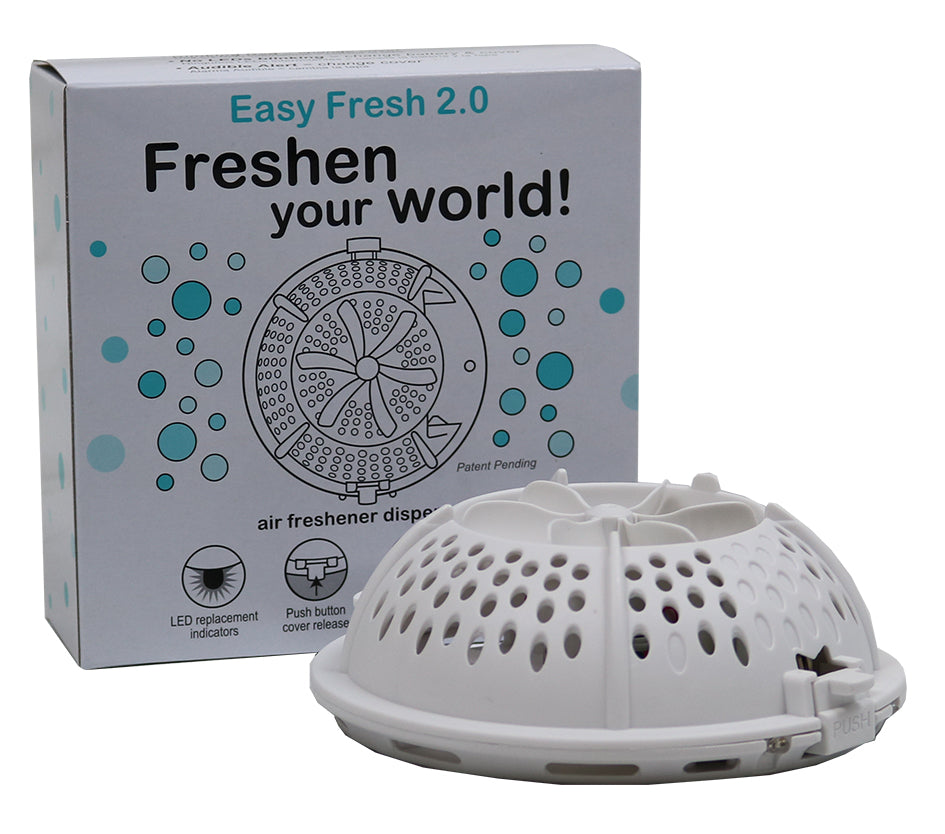 EcoFresh Air Freshener Dispenser - 1 Pack | Natural Home & Car Odor Eliminator | Perfect for Bathroom, Kitchen, Nursery & Office