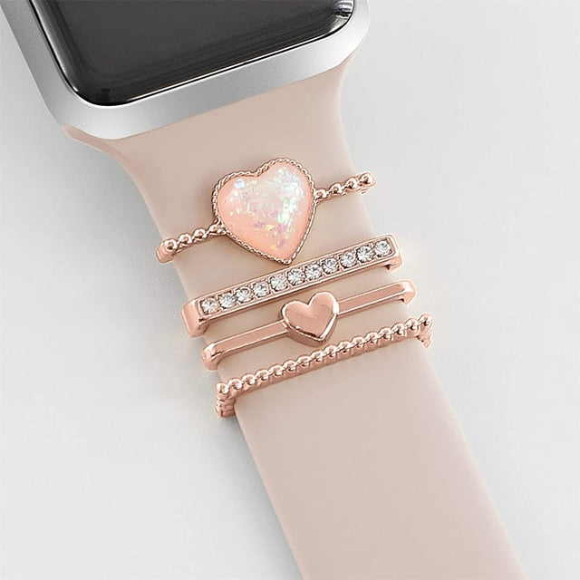 Stylish Watch Band Charms & Jewelry Accessories - Elegant Decor for Apple Watch, Fitbit, Samsung Bands - Perfect for Everyday Wear, Gifts & Special Occasions