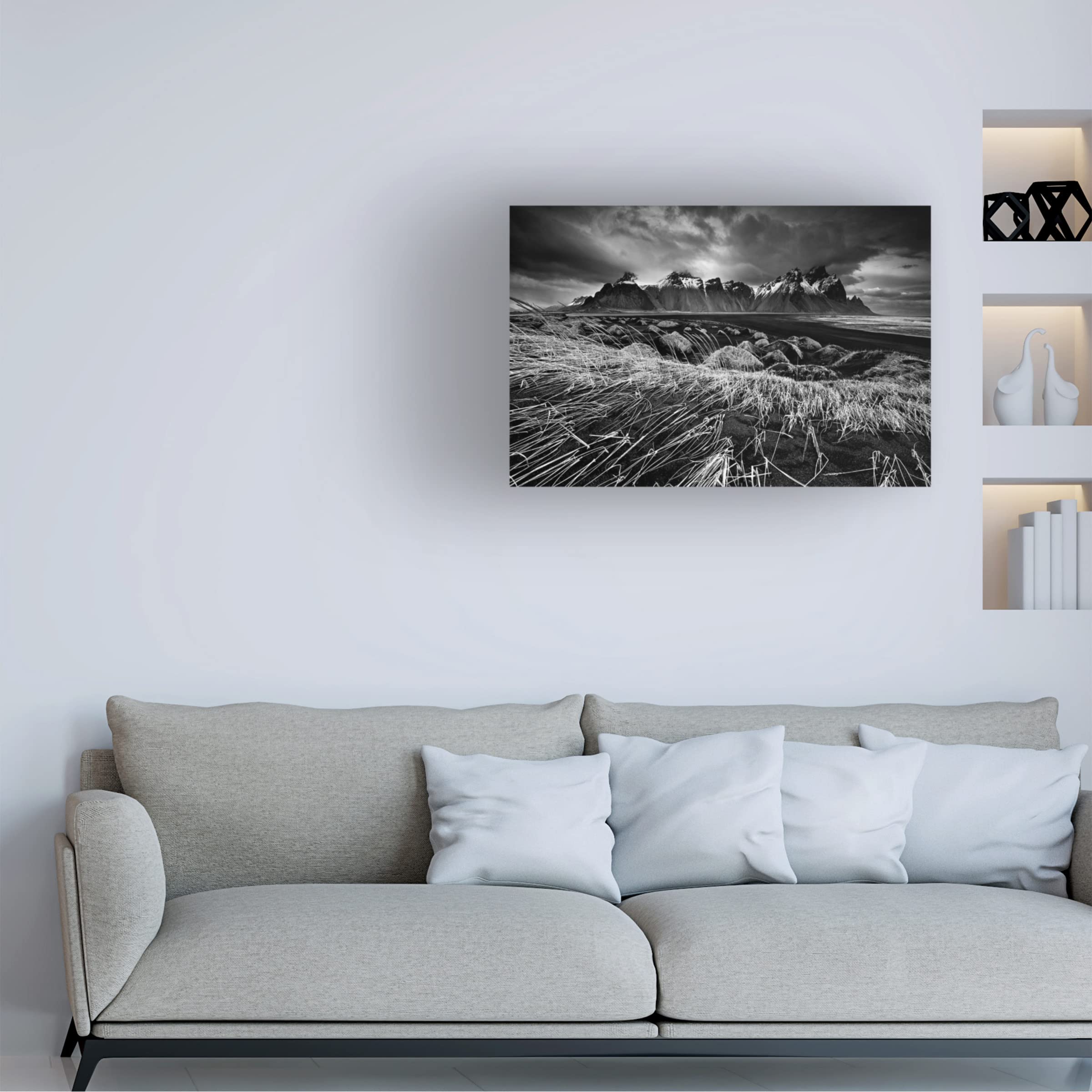 Stokksnes Dunes and Mountains Canvas Wall Art Print by Trevor Cole - Landscape Photography for Living Room, Bedroom & Office Decor