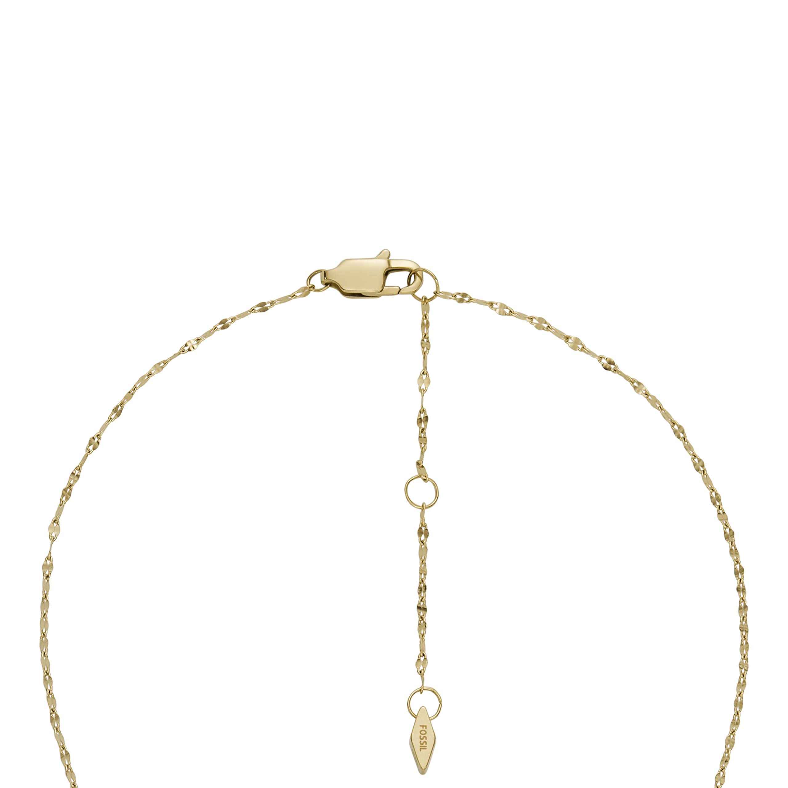 Fossil Women's Engravable Stainless Steel Pendant Necklace - Personalized Gift for Her, Elegant Chain Jewelry for Everyday Wear & Special Occasions