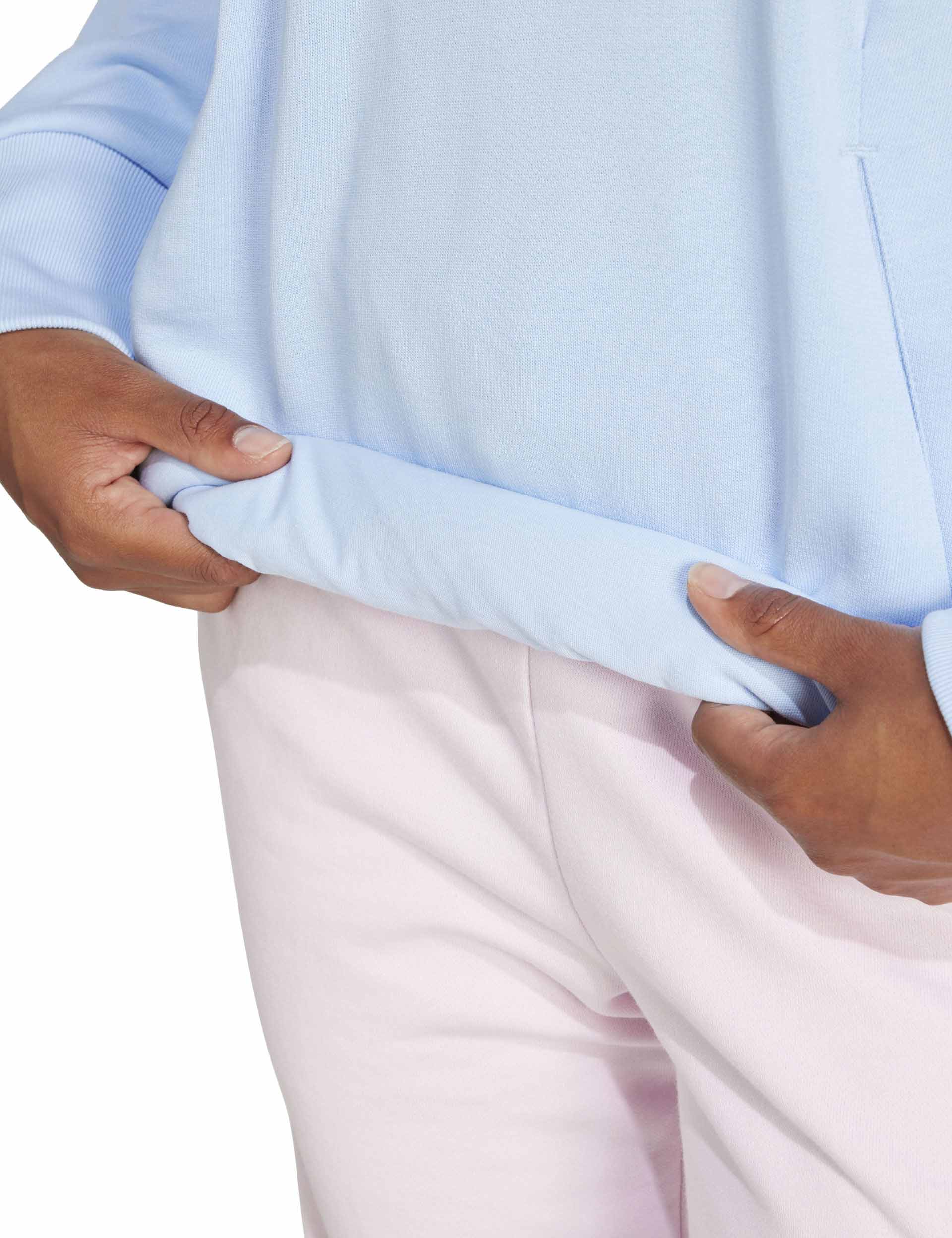 ALL SZN French Terry Loose Hoodie - Glow Blue | Comfortable Oversized Pullover Sweatshirt for Men & Women | Perfect for Casual Wear, Gym, and Lounge