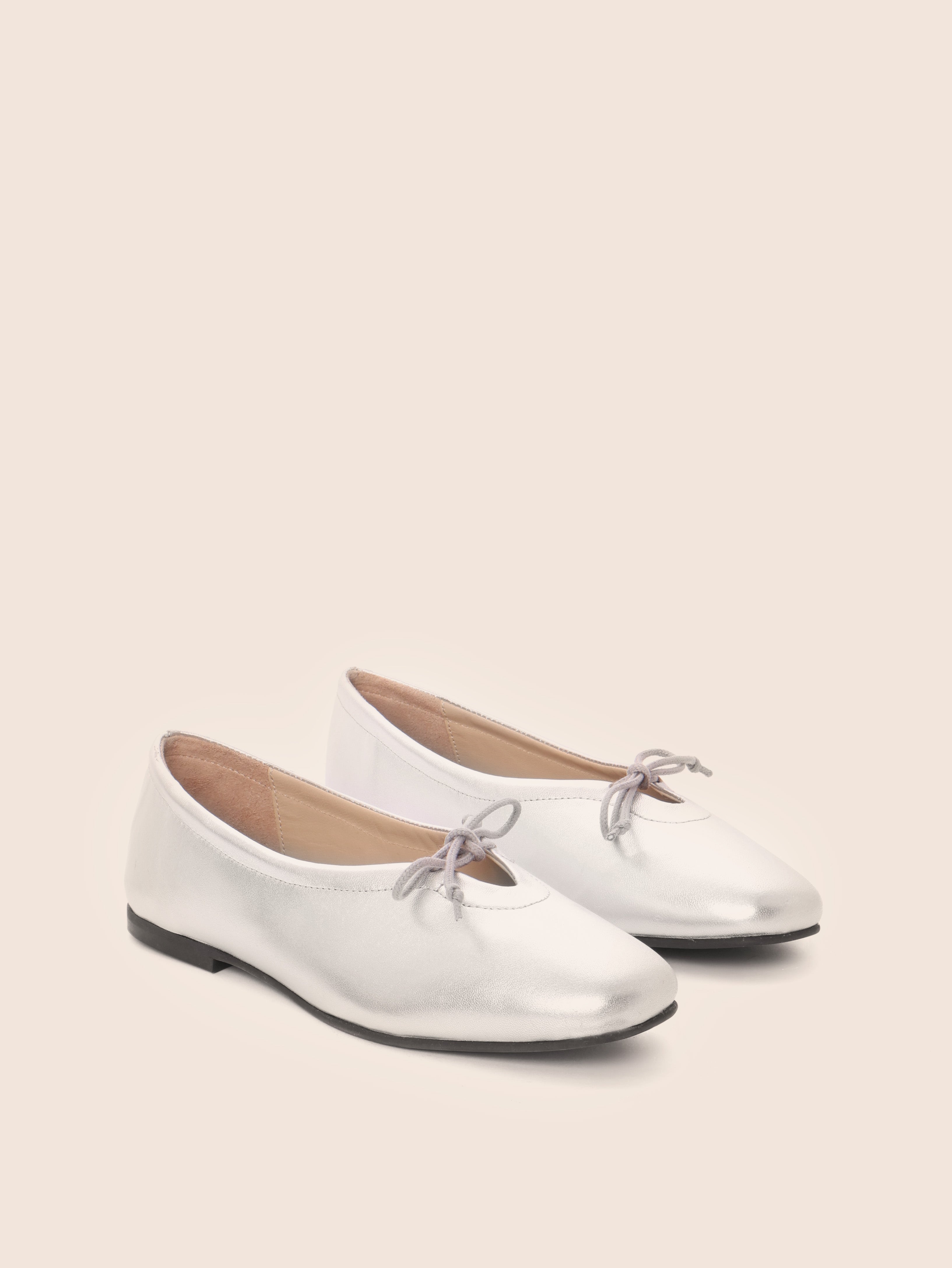 Elegant Silver Ballerina Flat Shoes for Women - Comfortable & Stylish Ballet Flats for Work, Party & Daily Wear