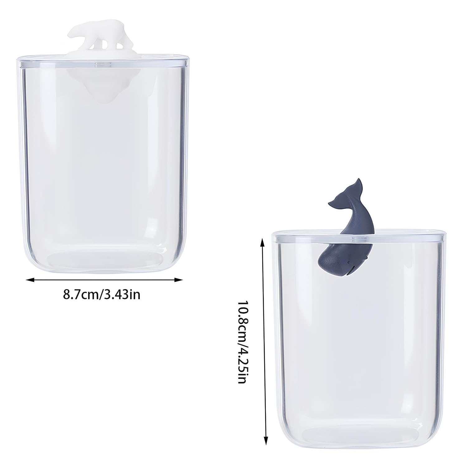 2-Pack Organic Cotton Makeup Organizer with Lid - Transparent Cosmetic Storage Box for Bathroom & Beauty Essentials - Perfect for Travel, Home, and Salon Use