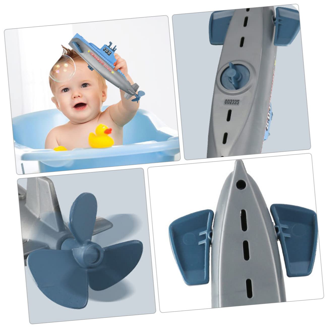 2 Pack Blue Bath Float Toys for Babies & Kids - Fun Water Play & Bath Time Learning Toys for Toddlers (Perfect for Bathtub, Pool & Sensory Play)