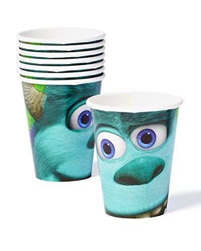 Amscan 581198 Disney Monsters University Party Cups - 8-Piece Set - Perfect for Birthday Parties, Themed Events & Kids Celebrations