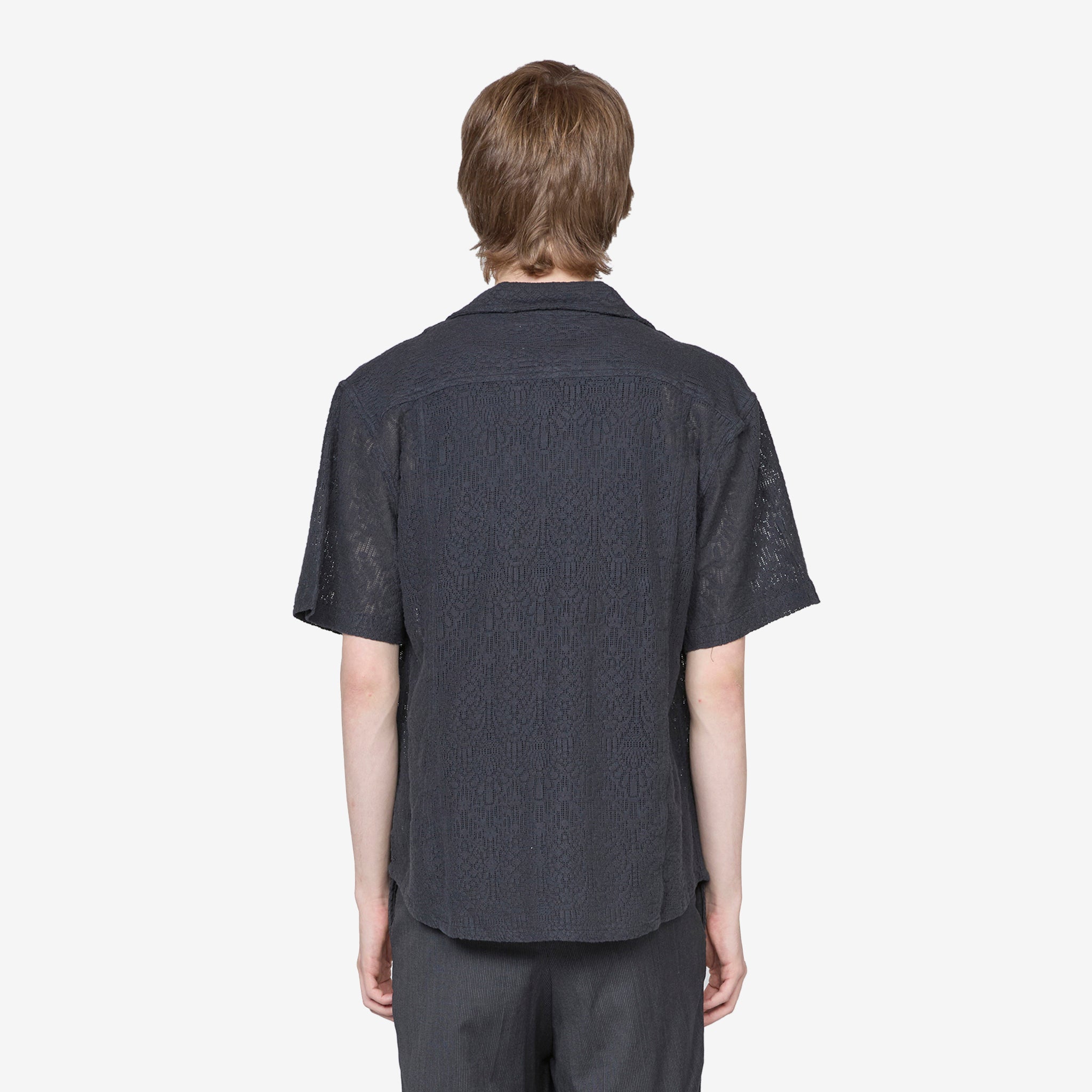 Alhambra Short Sleeve Camp Shirt for Men - Classic Black Casual Button Down Shirt - Perfect for Summer Outings, Beach Vacations & Outdoor Adventures