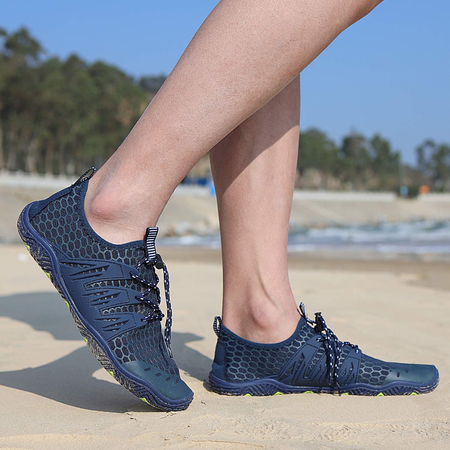 **Men's & Women's Quick Dry Water Shoes - Barefoot Aqua Socks for Swimming, Surfing, Beach, Pool, Yoga & Outdoor Activities | Lightweight & Comfortable for Travel & Sports**