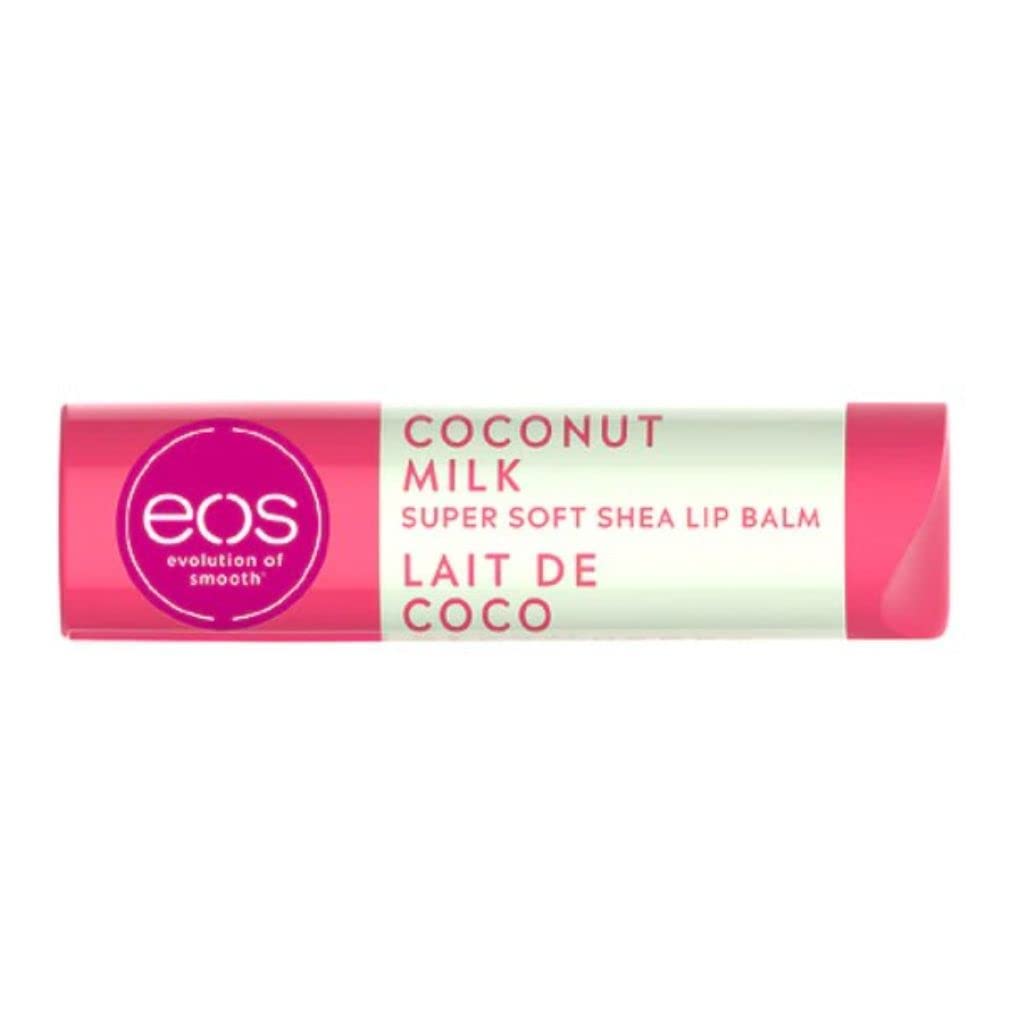EOS Super Soft Shea Lip Balm with Coconut Milk - Hydrating & Nourishing Lip Care for Dry Lips | Perfect for Daily Use, Travel & On-the-Go Moisturization