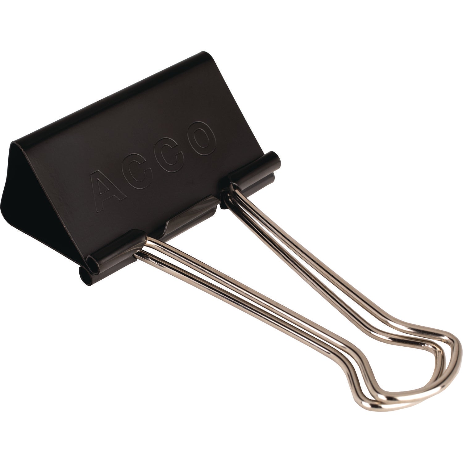 ACCO Large Black/Silver Binder Clips - 12 Pack (1 Dozen) - Heavy Duty Office Supplies for Organizing Documents, Papers & Files