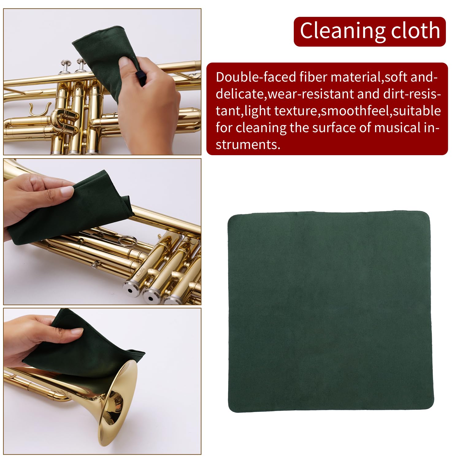 Professional Trumpet & Cornet Cleaning Care Kit - Valve Oil, Piston Oil, Slide Grease, Snake Brush, Piston Brush, Mouthpiece Brush, Dust Brush & Cleaning Cloth - Essential Maintenance Tools for Musicians & Students - Perfect for Daily Cleaning & Performance Preparation