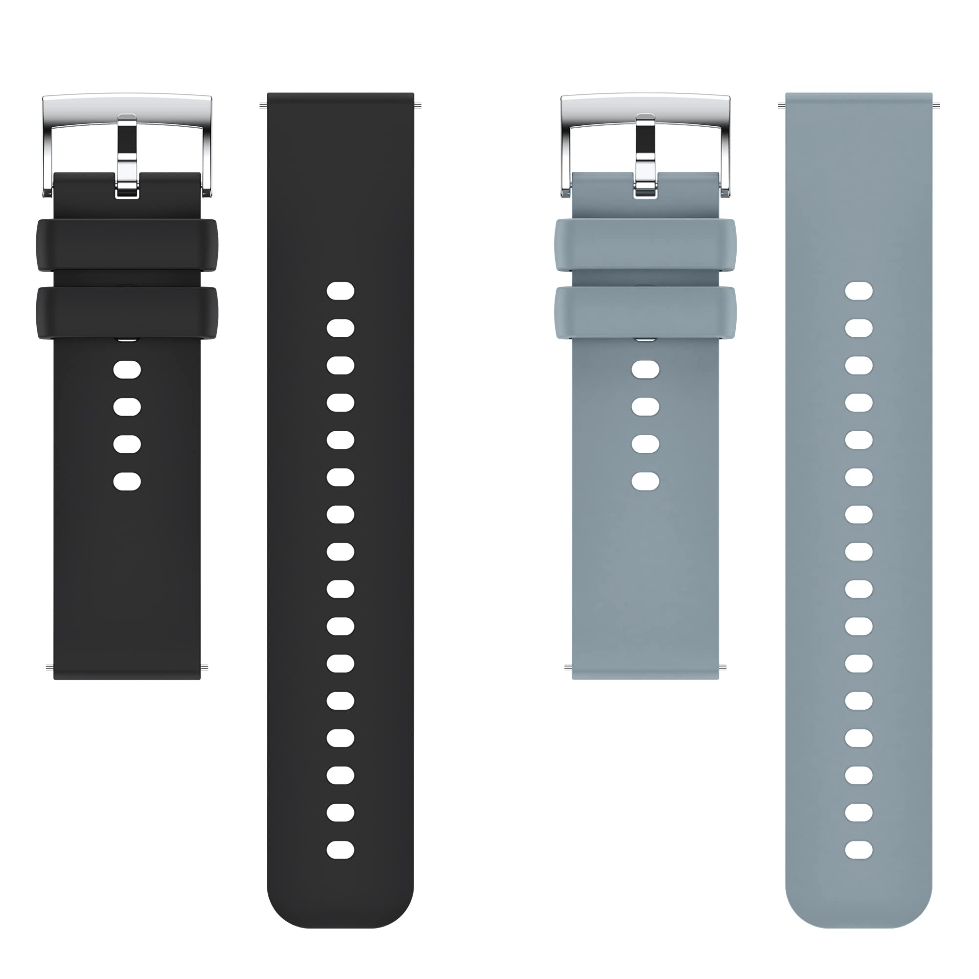 Popglory 22mm Smart Watch Bands - Adjustable Replacement Straps for Men & Women | Fitness & Daily Wear