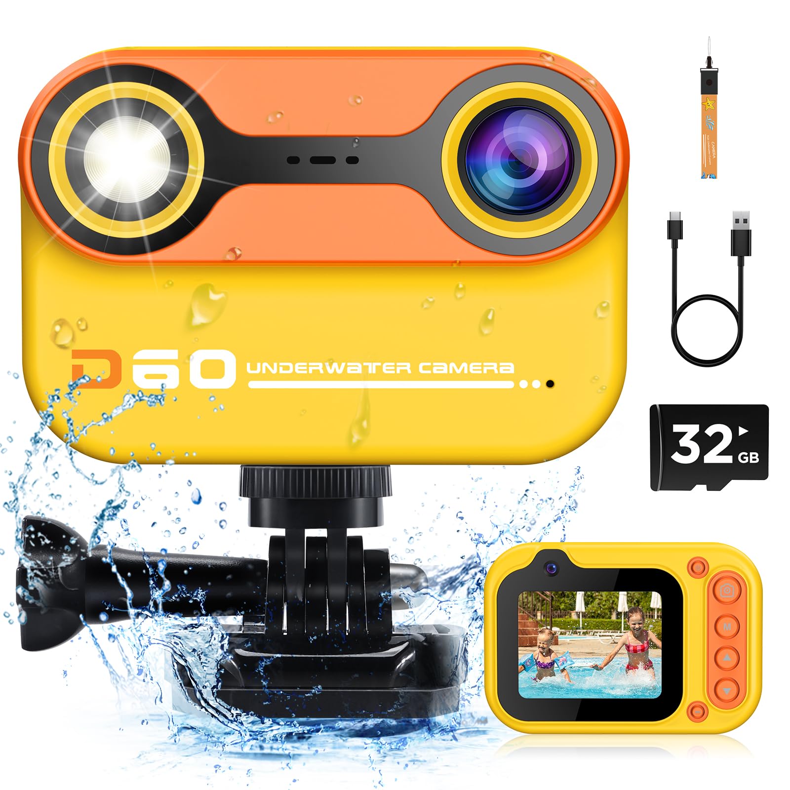Waterproof Kids Camera for Boys & Girls Ages 3-12 - 2.4