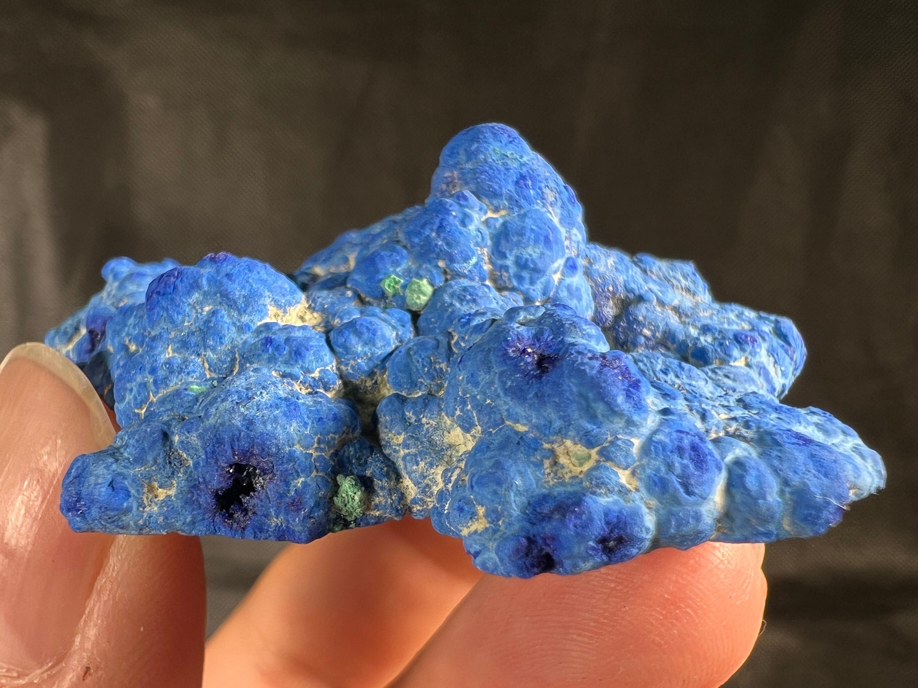AZURITE Raw Crystal Nodule Geode - Natural Blue Mineral Specimen for Home Decor, Healing Crystal Collection & Housewarming Gift (51715) | Perfect for Meditation Spaces, Office Desk Decor & Crystal Healing Practices