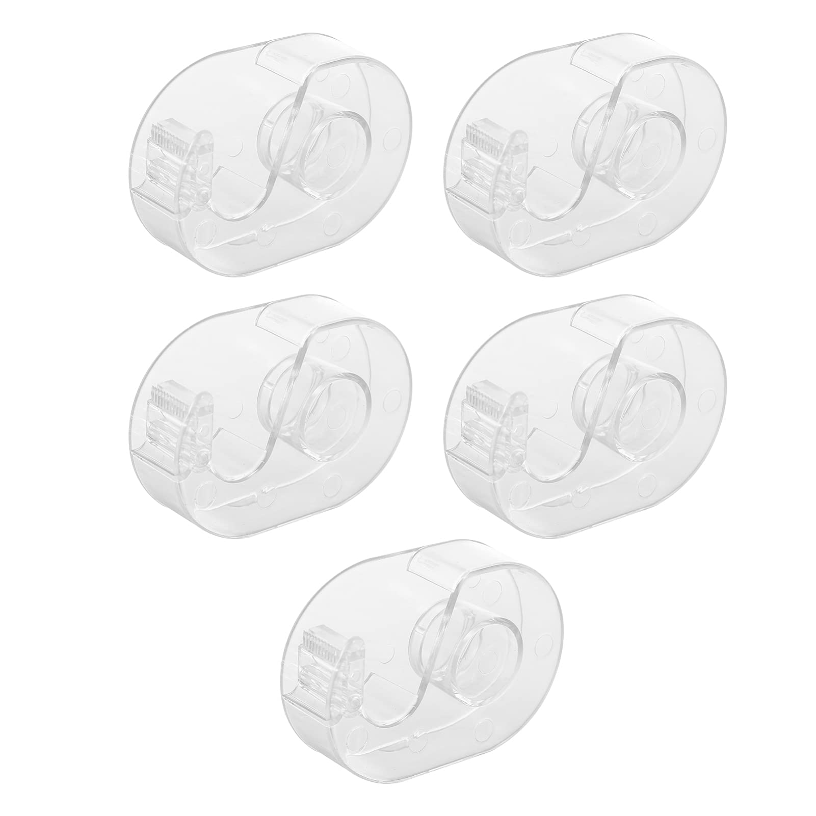 Healifty 5pcs Adhesive Tape Dispenser - Manual Washi Tape Cutter & Roller for DIY Crafts, Office, Scrapbooking - Portable Desktop Tape Storage & Extender Tool for Masking, Japanese Paper Tapes