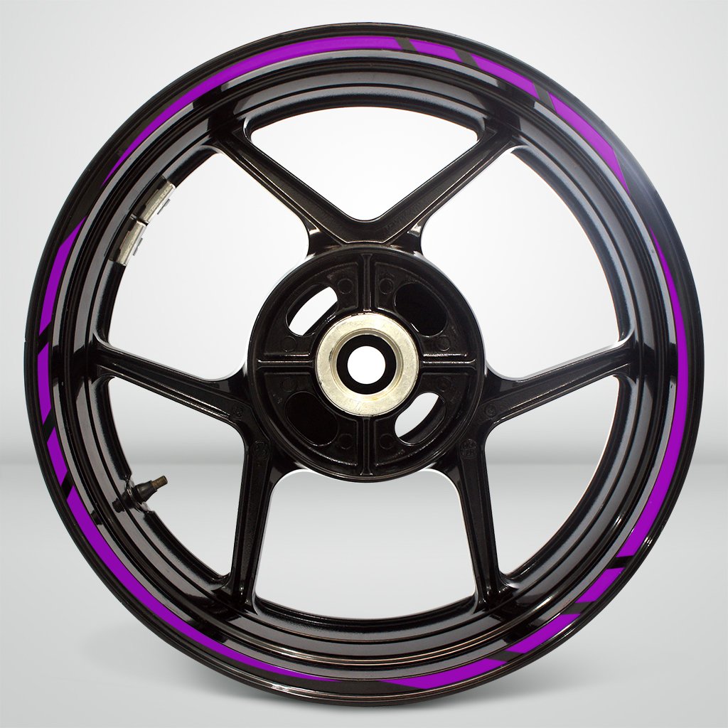 Stickman Vinyls Matte Purple Motorcycle Rim Stripe Decals - Compatible with Kawasaki Ninja 650 (2017-2023) | Easy Peel & Stick Application for Enhanced Bike Aesthetics