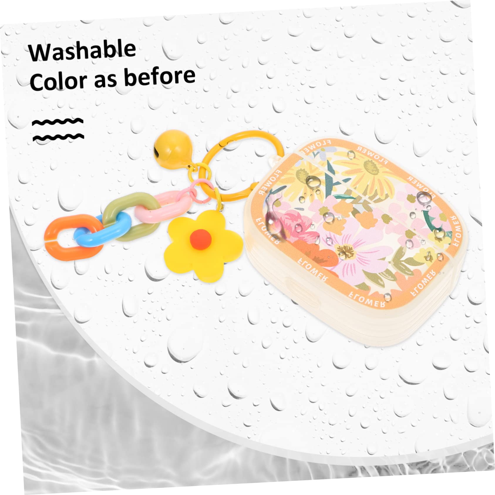Angoily Wireless Earbuds Case - Portable Protective Cover for AirPods & Bluetooth Headphones (Floral Design) - Perfect for Travel, Gym & Daily Commute