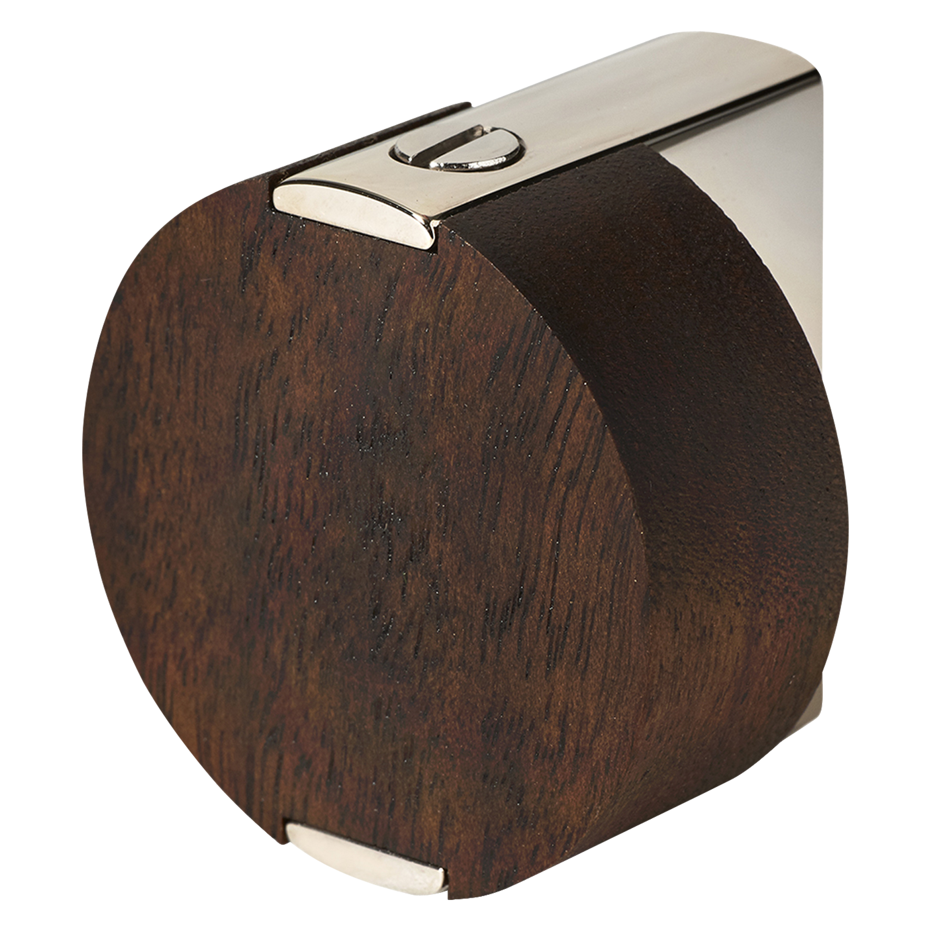 1-1/2 Inch Metal and Walnut Cabinet Knob - Elegant Hardware for Kitchen Cabinets, Dressers & Furniture (Set of 10) - Perfect for Home Renovation and DIY Projects