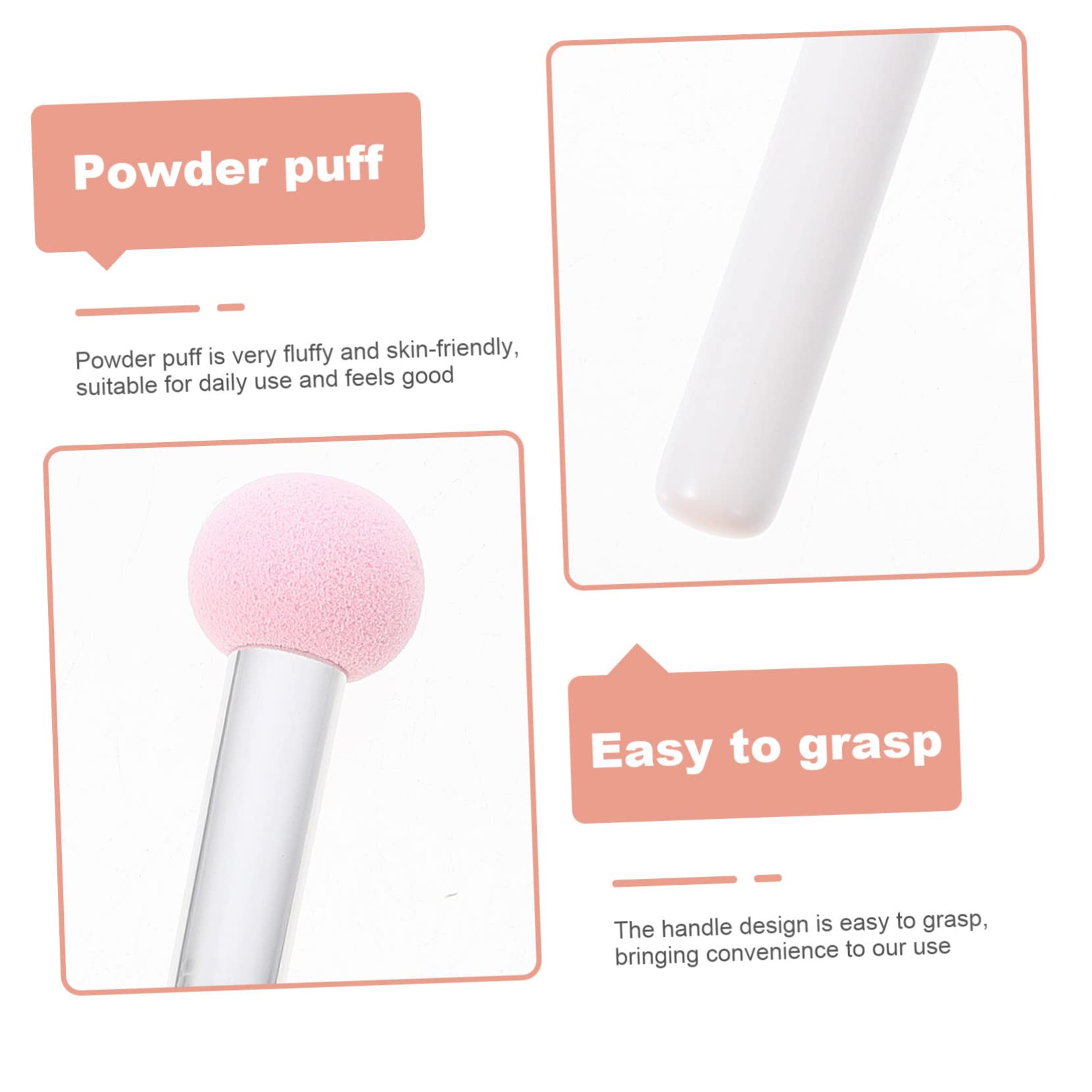 Beavorty Washable Creamy Makeup Sponge Pens - Round Head Foundation Blender Sponge for Flawless Makeup Application | Perfect for Liquid, Cream & Powder Cosmetics | Professional Makeup Tools for Daily Use & Travel