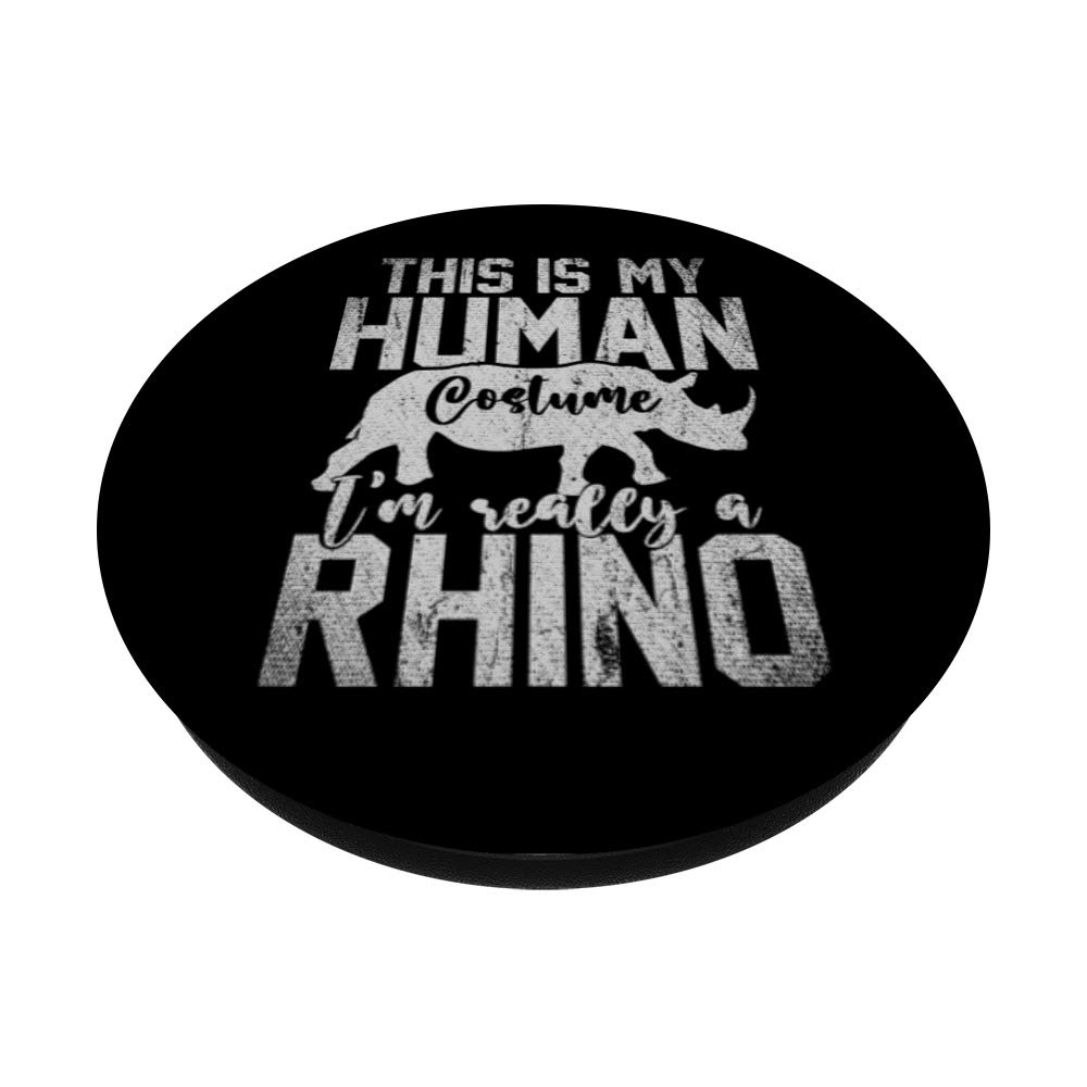 Funny Animal Lover Chubby Unicorn Rhino PopSockets Grip & Stand for Phones & Tablets - Perfect for Phone Accessories, Gifts & Daily Use