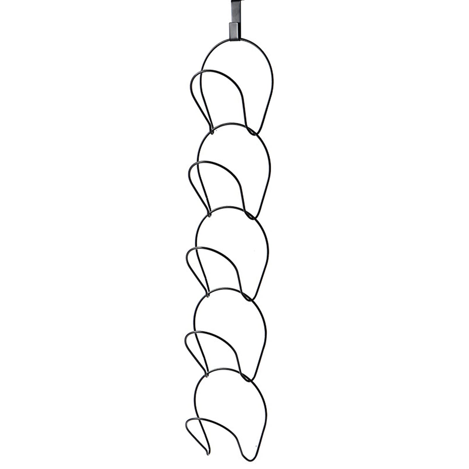 5 Rings Over-The-Door Cap & Hat Organizer - Wall Mounted Baseball Cap Rack for Scarves & Accessories - Space Saving Closet, Kitchen & Bathroom Storage Solution (Perfect for Home, Dorm & Office Organization)