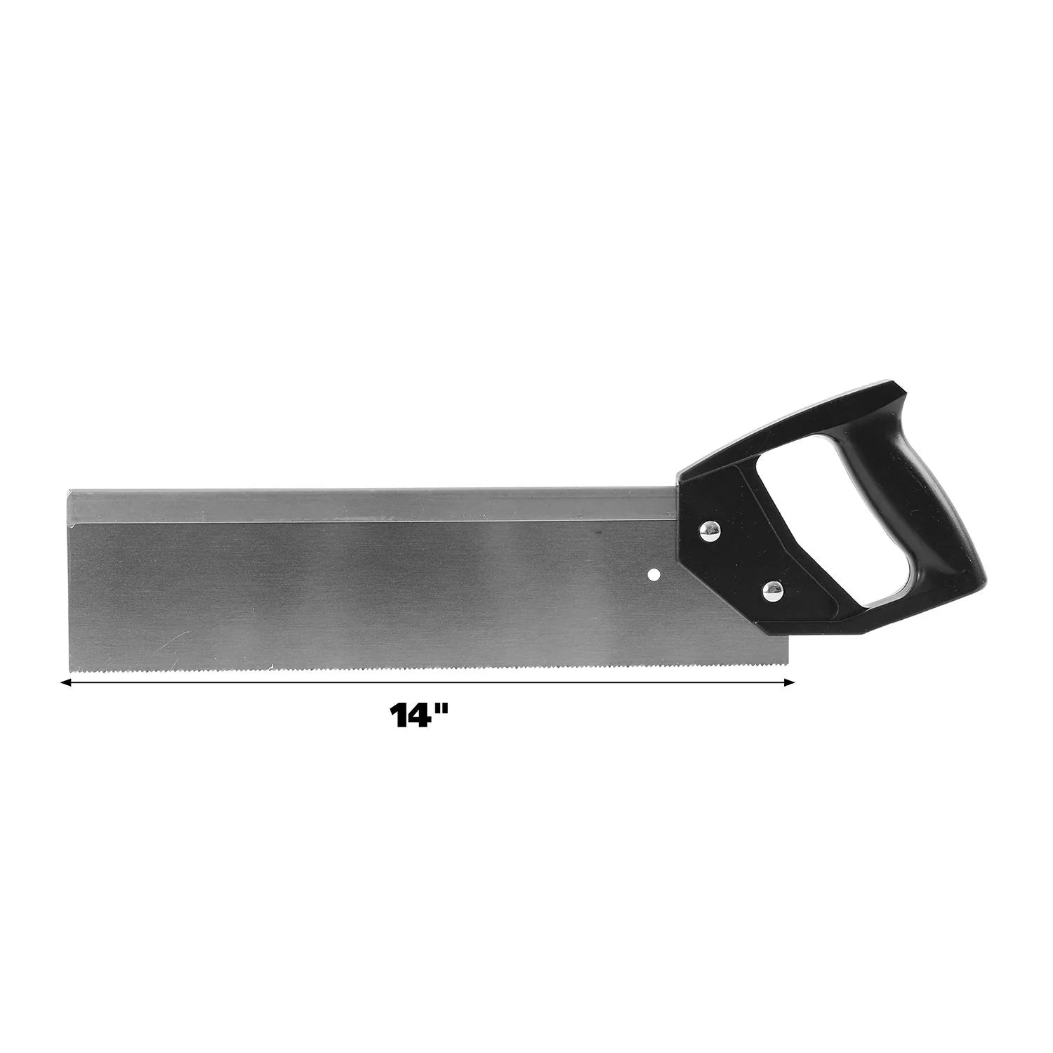 GreatNeck 12 Inch Miter Box with 14 Inch Back Saw - Reinforced Steel Back Saw for Precise Wood Cutting | Includes Degree Cutting Guide (BSB14) | Perfect for DIY Projects, Carpentry & Home Renovations