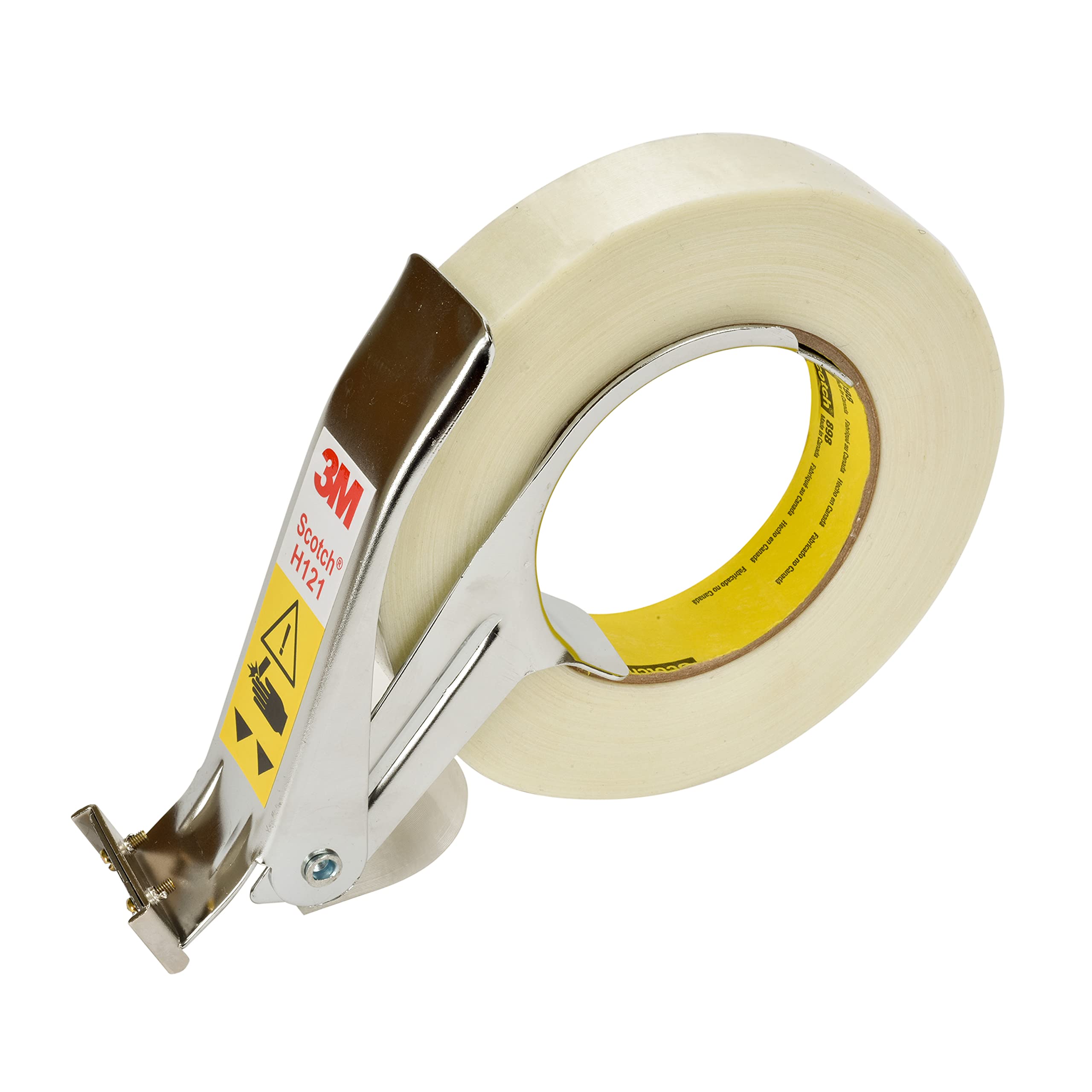 3M Scotch Filament Tape Dispenser H121 - Heavy Duty Packing, Shipping & Sealing Tape Gun for Secure Packaging - Ideal for Moving Boxes, Storage & Warehouse Use
