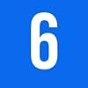 C. Blue/White - 6in