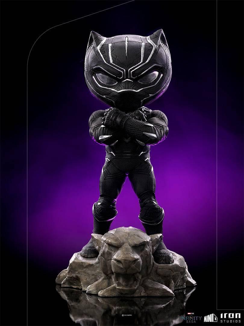 Iron Studios The Infinity Saga Black Panther MiniCo Figure - Collectible Marvel Superhero Statue for Display & Gifts - Perfect for Home, Office & Marvel Fans Decor