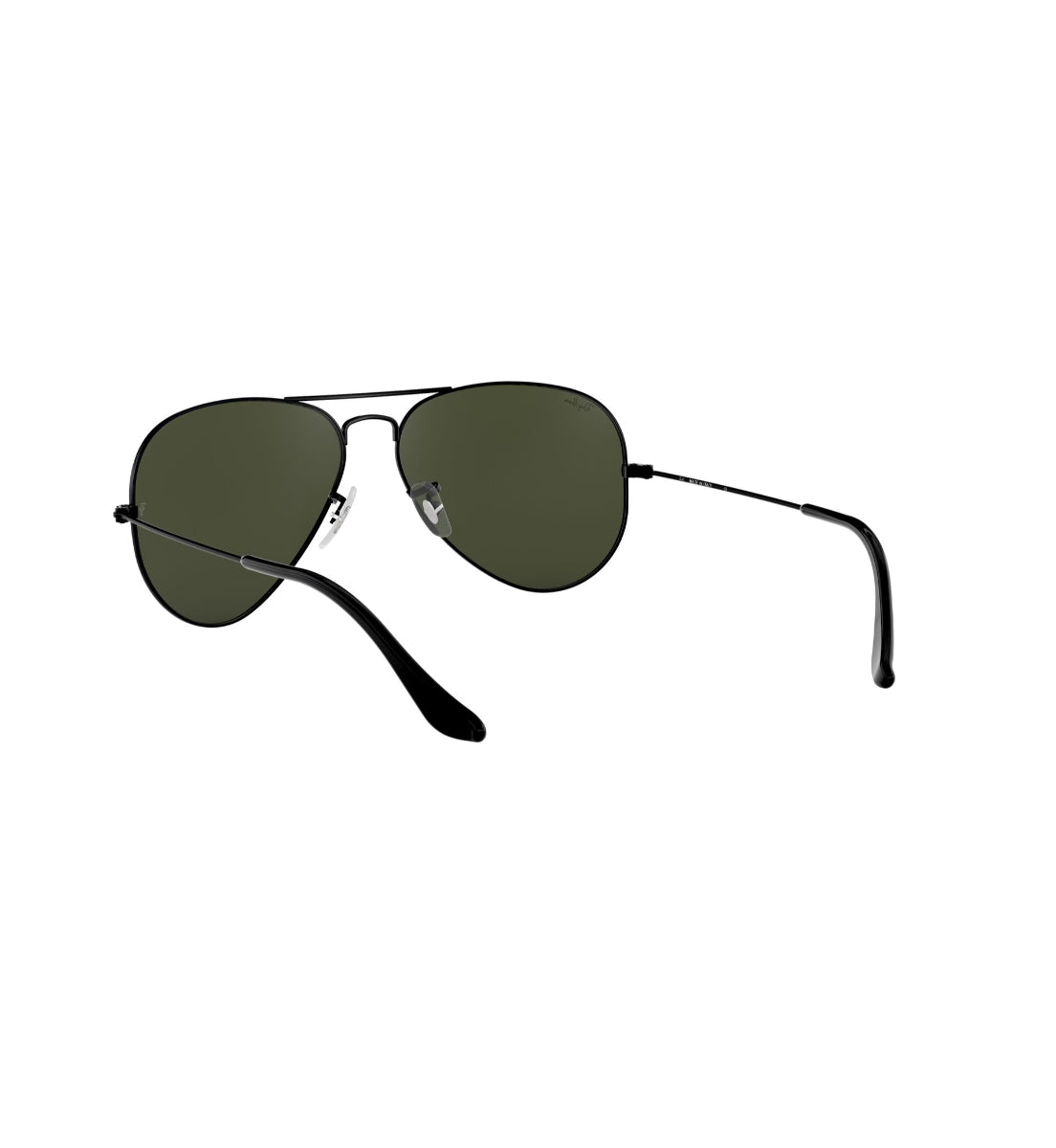 Ray Ban Aviator Sunglasses Polarized Classic Black Frame with Green Lenses - UV Protection for Driving, Travel & Outdoor Activities