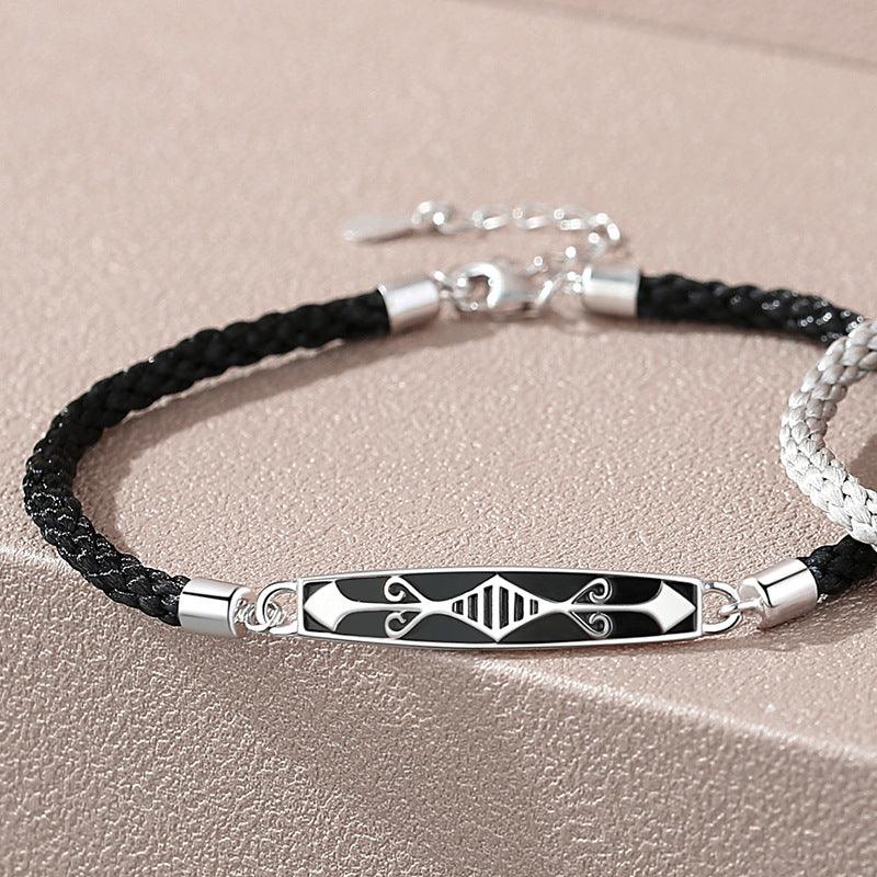 Stylish Unisex Sterling Silver Bracelet Set for Men & Women - Perfect for Couples, Gifts, and Everyday Wear