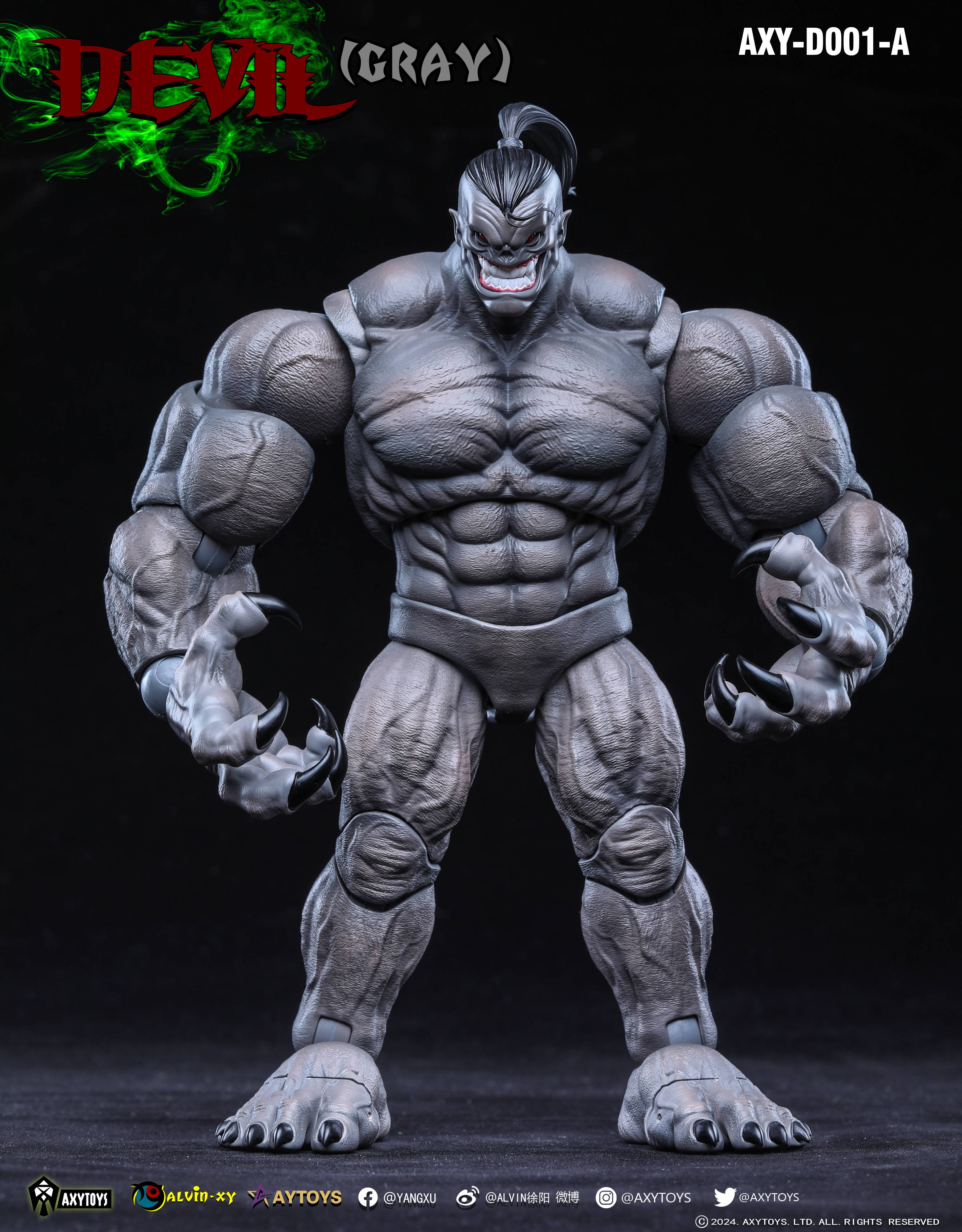 Pre Order AxyToys 1/12 Scale 20CM Devil Action Figure - Red & Grey Versions for Collectors and Display | Perfect for Anime Fans, Cosplay Props, and Model Photography