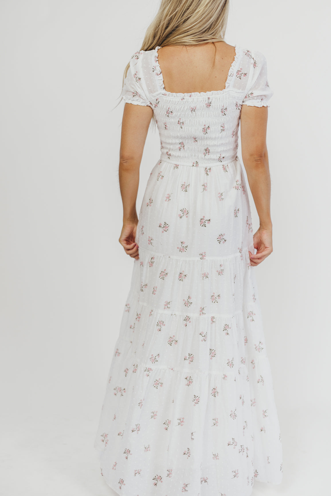 Harper Worth Women's Floral Maxi Dress - Pink Maternity Bump Friendly Long Dress for Pregnancy, Nursing & Postpartum | Perfect for Baby Showers, Beach Vacations & Summer Outfits