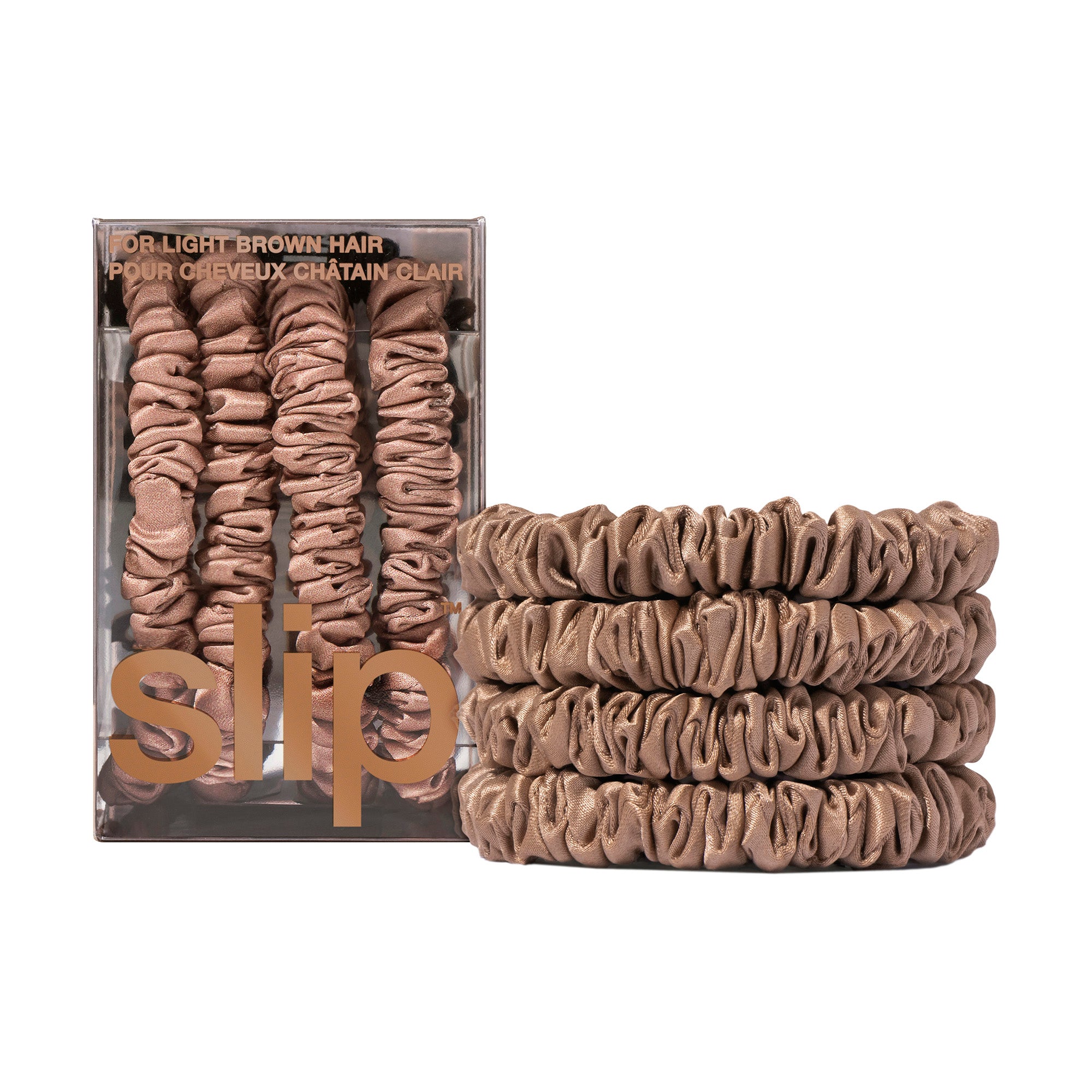 Slip Pure Silk Skinny Scrunchies Hair Ties - Back to Basics Collection for Women & Girls - Perfect for Workouts, Yoga, and Everyday Hair Styling