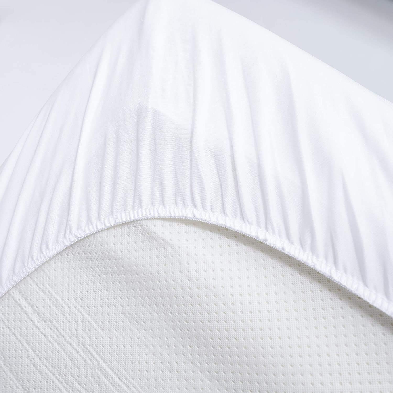 Flex Head Cal King Mattress Protector - 100% Waterproof Terry Cotton Cover for Adjustable & Split Beds | Fitted Sheet Style with 18