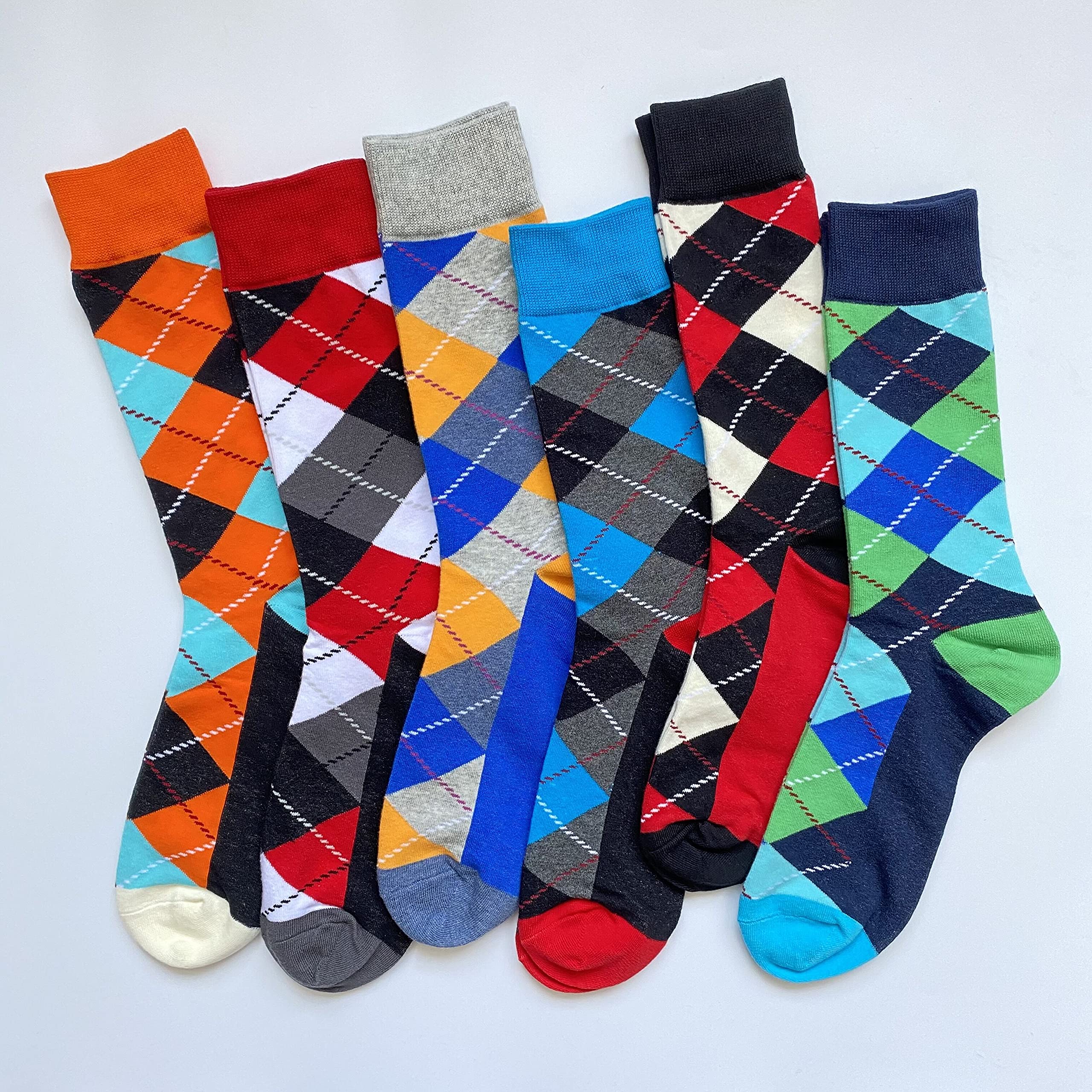 Men's Funky Colorful Novelty Cotton Crew Socks Pack - Funny Art Dress Socks for Casual Wear & Gifts - Perfect for Parties, Cosplay & Everyday Fashion