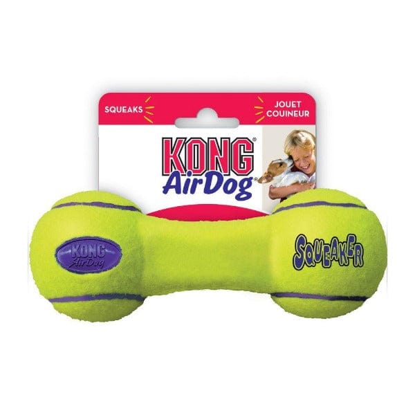 KONG Airdog Squeaker Dumbbell Dog Toy - Durable Chew Toy for Medium & Large Dogs - Interactive Fetch & Training Toy for Indoor & Outdoor Play