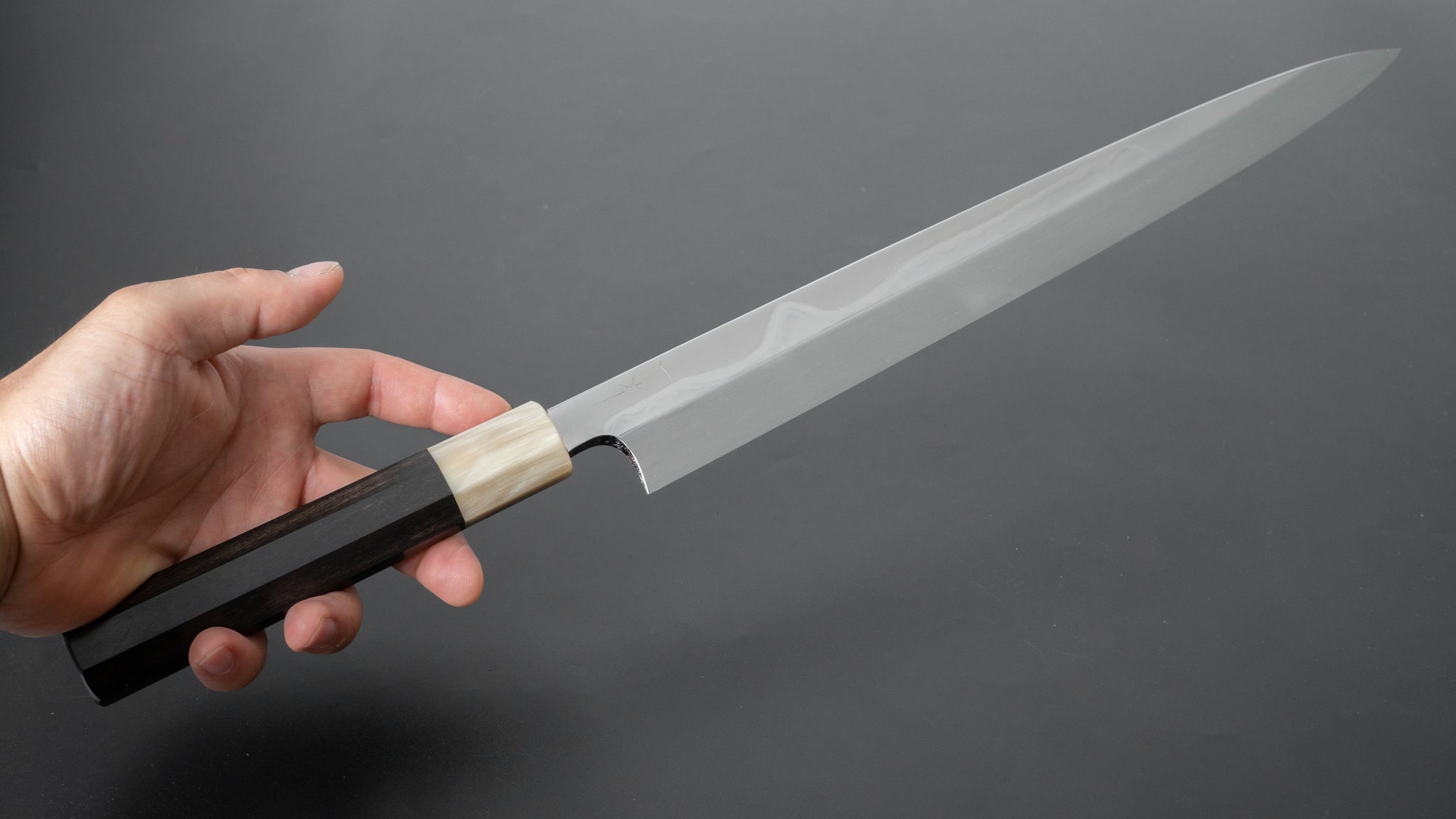 Hitohira Togashi White #1 Fuji Mizu Honyaki Yanagiba 330mm Sushi Knife with Taihei Ebony Handle & Saya - Premium Japanese Chef Knife for Sushi, Sashimi & Fine Slicing