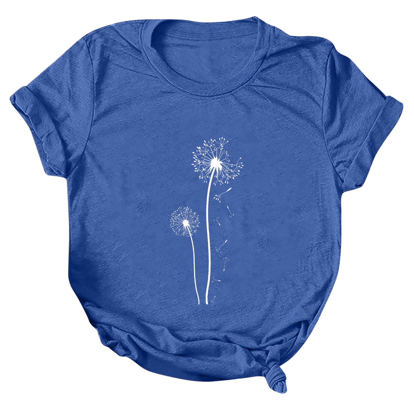 Women's Summer Short Sleeve Round Neck T-Shirt - Comfortable Casual Tunic Blouse with Cute Graphic Design | Perfect for Beach Outings, Weekend Wear & Summer Vacation