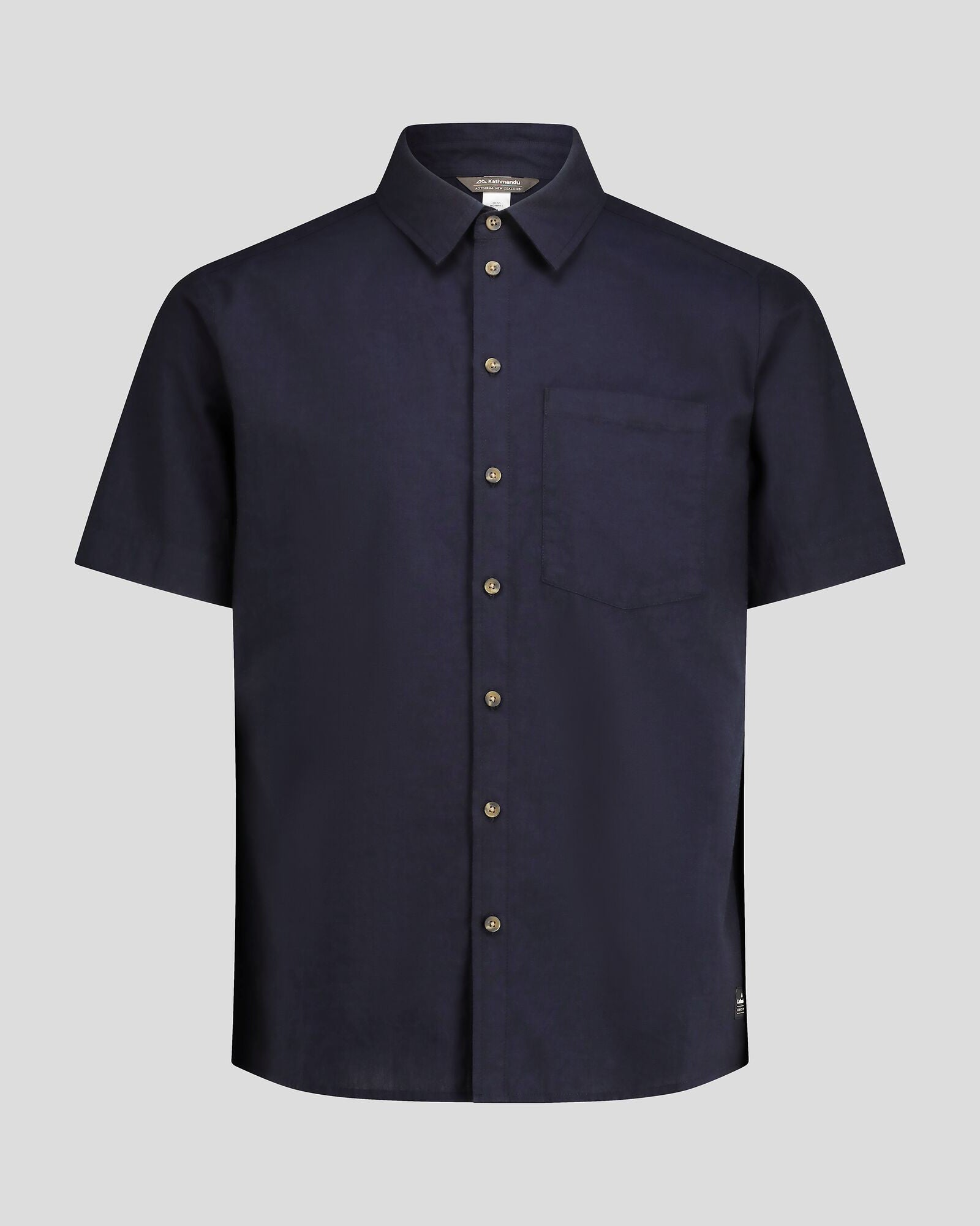 Men's Flaxton LT Short Sleeve Shirt - Pure Navy | Lightweight Casual Button Down Shirt for Summer, Travel & Outdoor Activities