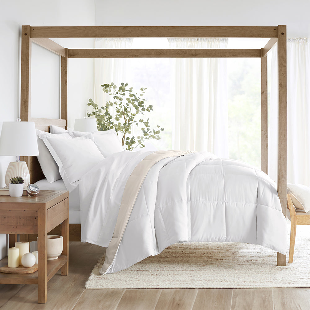 Reversible Down Alternative Comforter Set - Ultra Soft All Season Bedding - Perfect for Guest Rooms, Dorms & Cozy Home Decor