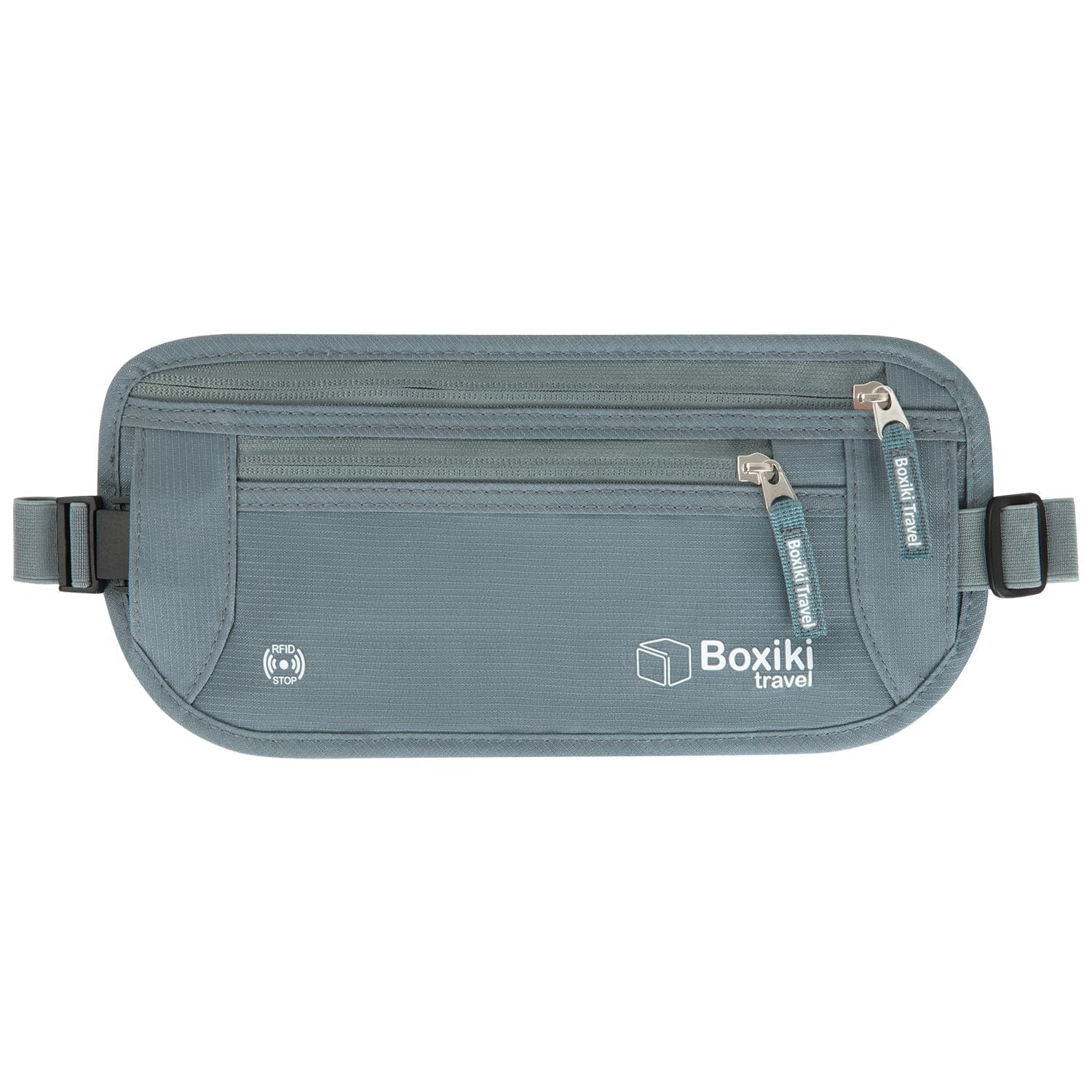 RFID Blocking Travel Money Belt - Secure Hidden Pouch for Cash, Credit Cards & Passport - Water Resistant Anti-Theft Waist Wallet for Men & Women (Gray) | Perfect for International Travel, Hiking & Daily Commute