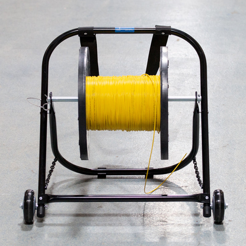 Jonard Tools CC 2726WS 26-Inch Wide Steel Cable Caddy with Wheels & Pull Strap - Heavy-Duty Wire Spool Holder for Electricians, Contractors & Cable Management (Workshop, Construction Site, Data Center Use)