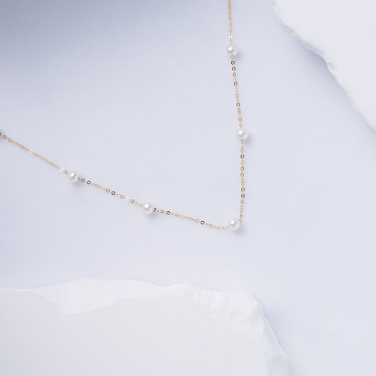 18K Solid Gold Freshwater Pearl Necklace for Women - Elegant & Timeless Jewelry Gift for Wedding, Anniversary & Special Occasions | KN00026