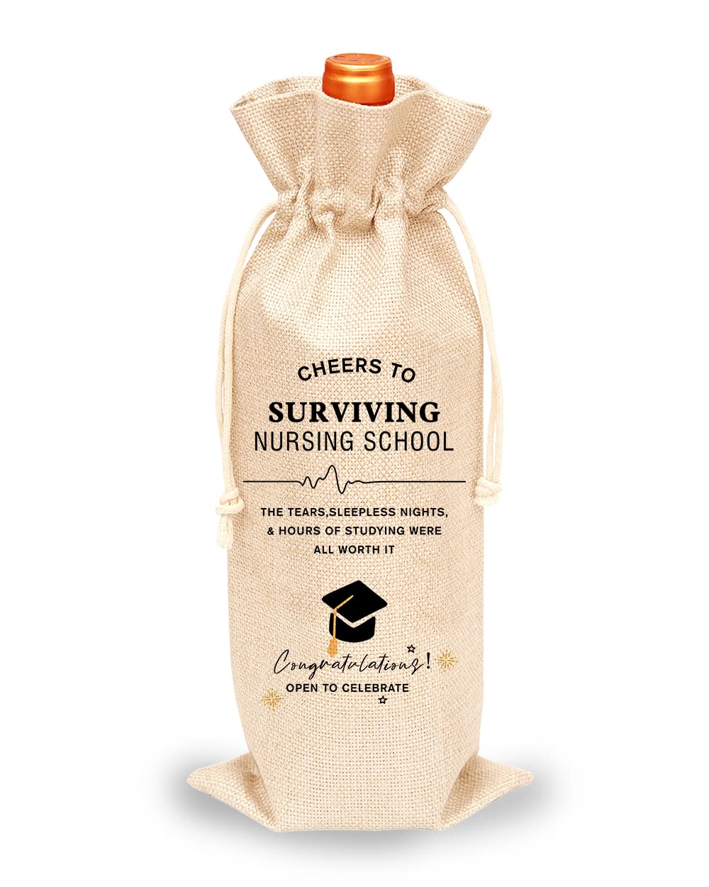 Nursing Graduation Gift Wine Bag - Perfect for Her, Him, Son, Daughter & Friends | Celebrate Nursing Milestones & Achievements | Ideal for Graduation Parties, New Job Celebrations & Healthcare Professionals
